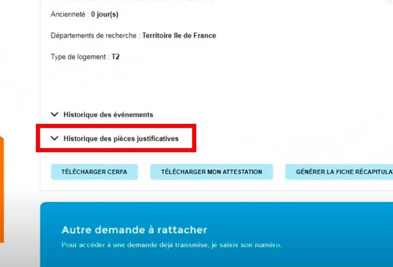 historique des pieces justificatives demande logemente social