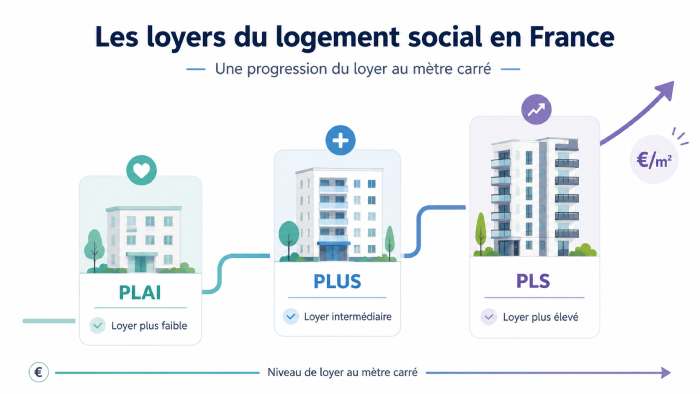 Comparaison des loyers des logements sociaux PLAI, PLUS et PLS en France